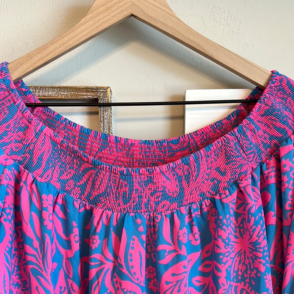 ππLilly Pulitzer Maryellen Long Sleeve Off the Shoulder Top - Picture 6 of 12